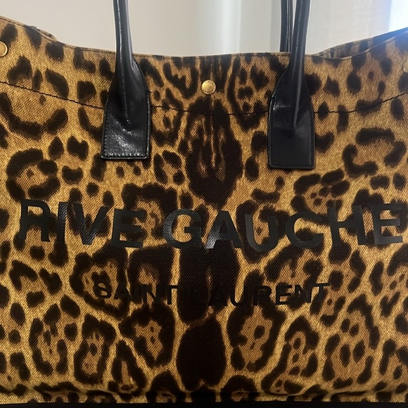 Saint Laurent Canvas Rive Gauche Leopard - Picture 2 of 10